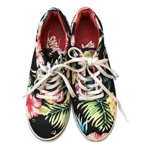 Vans Hawaiian Floral Print Skater Shoes Size 6